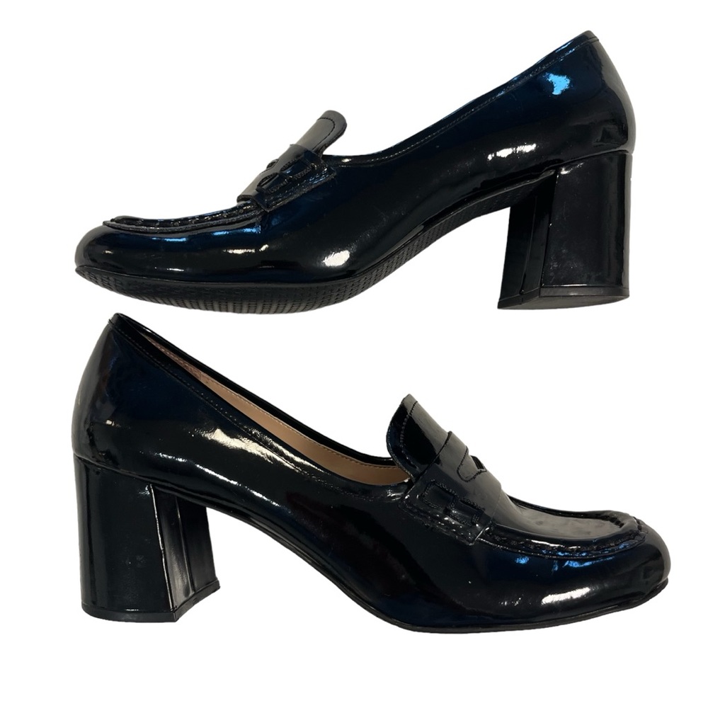 Tahari Black Patent Leather Leslie Heel